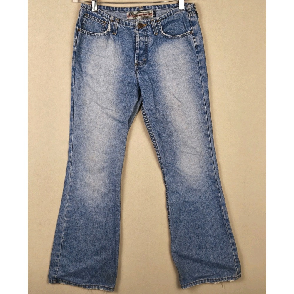 VTG Y2K Straight‎ Leg Jeans Women's Size 6 Medium Wash 9" Rise Early 2000s